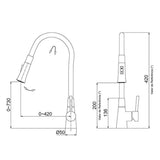 Misturador Monocomando Cozinha 2257 B277 Bica Flexível Lorenzetti