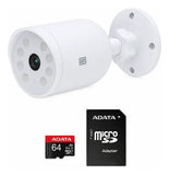 Câmera de Segurança IP Wi-Fi WEG Home Bullet 3MP com Visão Noturna + Cartão MicroSD ADATA 64GB Class 10 – Branco