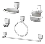 Kit Acessórios Banheiro Lorenzetti Attic Quadra 5 Peças Branco 2000 F24 Fixação Parede
