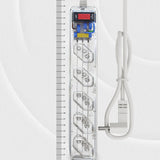 Filtro de Linha 5 Tomadas Proteção DPS Transparente 127/220V Clamper