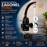 Torneira Elétrica Prima Black Touch 220V 5500W 60 Hz Preto Polido Zagonel