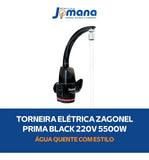 Torneira Elétrica Prima Black Touch 220V 5500W 60 Hz Preto Polido Zagonel