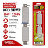 Resistência Lorenzetti Loren Shower Ultra 3065M Cinza 220V 7500W Original