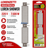 Resistência Lorenzetti Loren Shower Ultra 3065M Cinza 220V 7500W Original