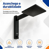 Chuveiro Acqua Century Preto 7500W 220V Eletrônico 7.5 KW Lorenzetti