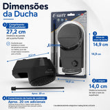 Ducha Eletrônica Enerbras E-Soft Preta 220V 7500W – Controle Eletrônico de Temperatura
