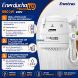 Chuveiro Enerducha Up Branco 3 Temperaturas Potência 5500 W 220V Enerbras