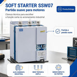 Chave Soft Starter SSW070 255A 220–575V Trifásico Industrial WEG