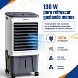 Climatizador de Ar Ventisol CLIN16-02 16 Litros 220V Branco/Cinza – 5 em 1 com Reservatório para Gelo