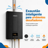 Aquecedor A Gas Lorenzetti 2500de-bk Glp Preto 127/220v Glp