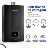 Aquecedor A Gas Lorenzetti 2500de-bk Glp Preto 127/220v Glp