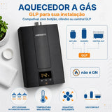 Aquecedor A Gas Lorenzetti 2500de-bk Glp Preto 127/220v Glp