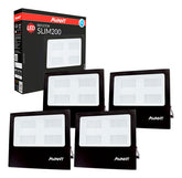 Kit 4 Refletores LED Slim 200W 6500K Branco Frio IP65 Bivolt Avant