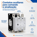 Contator WEG CWM300-22-30E65 300A 110-255V 3 Polos 2NA+2NF Industrial