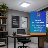 Plafon Painel LED Avant POP Quadrado Sobrepor 24W 6500K Bivolt Branco