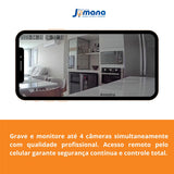 Kit Segurança WEG 4 Câmeras HD Full HD + DVR 4 Canais Bivolt 127/220V para Monitoramento Residencial e Comercial