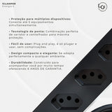 Filtro De Linha Protetor De Surto Dps Iclamper Energ 5 Tom Preto 127/220v