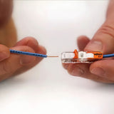 Kit com 10 Conectores Em Linha 221-2411 Laranja 4mm² Wago