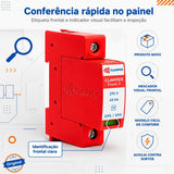 Protetor Contra Surtos DPS CLAMPER Front V 275V 45kA Classe II Monopolar para Trilho DIN