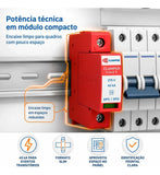 Protetor Contra Surtos DPS CLAMPER Front V 275V 45kA Classe II Monopolar para Trilho DIN