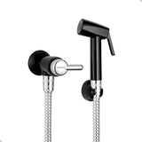 Ducha Higiênica Lorenzetti Bric 1984 F31 Preto com Cromado Brilhante Flexível 1,20 m – Registro 1/4 de Volta