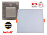 Painel LED 24W Quadrado Embutir 4000K Bivolt Branco Neutro Avant