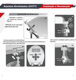 Assento Sanitário Almofadado Oval Levitti Branco Lorenzetti