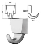Kit Acessórios Banheiro Lorenzetti Attic Quadra 5 Peças Branco 2000 F24 Fixação Parede