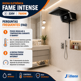 Chuveiro Ducha Eletrônica Fame Intense Preto 220V 7.800W – Controle Eletrônico de Temperatura