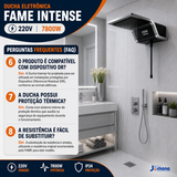 Chuveiro Ducha Eletrônica Fame Intense Preto 220V 7.800W – Controle Eletrônico de Temperatura
