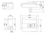 Fechadura Elétrica HDL C-90 Cinza 15W Para Abertura Interna