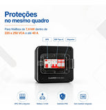 Quadro de Proteção CLAMPER Mobi Box 220V 8kW 40A Preto para Wallbox com DPS + IDR Tipo A + Disjuntor