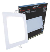 Painel LED Embutir Quadrado Avant 18W Bivolt 127/220V Branco para Forro de Gesso