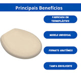 ASSENTO SANITÁRIO LORENZETTI DURATTI OVAL UNIVERSAL BEGE – POLIPROPILENO