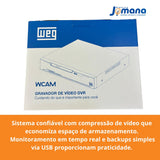 Kit Segurança WEG 4 Câmeras HD Full HD + DVR 4 Canais Bivolt 127/220V para Monitoramento Residencial e Comercial