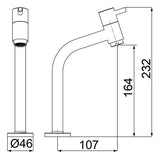 Torneira para Banheiro Lorenzetti Swan 1192 C42 Cromada de Mesa – Bica Baixa 1/4 de Volta