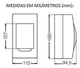 Quadro De Distribuição De Sobrepor Weg 4 Disjuntores Branco