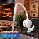 Torneira Elétrica Loren Easy de Mesa 4 Temperaturas 127V 4800W Branco Brilhante Lorenzetti