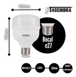 Lâmpada High LED Taschibra TKL 270 50W 6500K – Branco Frio – Bivolt – Base E27