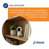 Câmera Wi-Fi WEG Home PTZ 360° Full HD 2MP Branca – Áudio Bidirecional | Visão Noturna | Detecção de Movimento