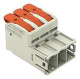 Conector MCS 25mm 76A 3 Vias Cinza Claro Industrial
