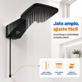 DUCHA ZAGONEL QUADRATTA ELETRÔNICA BLACK 220V 7700W PRETA