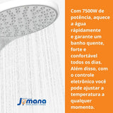 Chuveiro Ducha Eletrônica Moment 7500W 220V 7.5 kW Zagonel