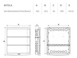 Quadro de Distribuição Tigre Slim 64 Disjuntores DIN de Embutir Branco IP40
