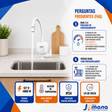 Torneira Elétrica Lorenzetti Loren Easy Bica Móvel Parede 127V 4800W Branco Gloss