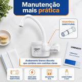 Torneira Elétrica Lorenzetti Loren Easy 4 Temperaturas Branco Acetinado – 127V 4.800W ou 220V 5.500W – Registro 1/4 de Volta