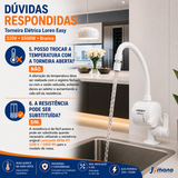 Torneira Elétrica Lorenzetti Loren Easy 4 Temperaturas Branco Acetinado – 127V 4.800W ou 220V 5.500W – Registro 1/4 de Volta
