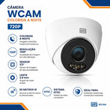 CÂMERA DE SEGURANÇA WEG WCAM HD 720P NIGHT COLOR DOME BRANCA