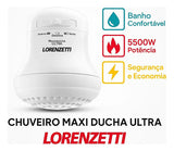 Chuveiro Lorenzetti Maxi Ducha Ultra Branco 127V 5500W 5,5 kW