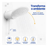 Chuveiro Lorenzetti Loren Comfort Eletrônico 220V 6800W Branco
